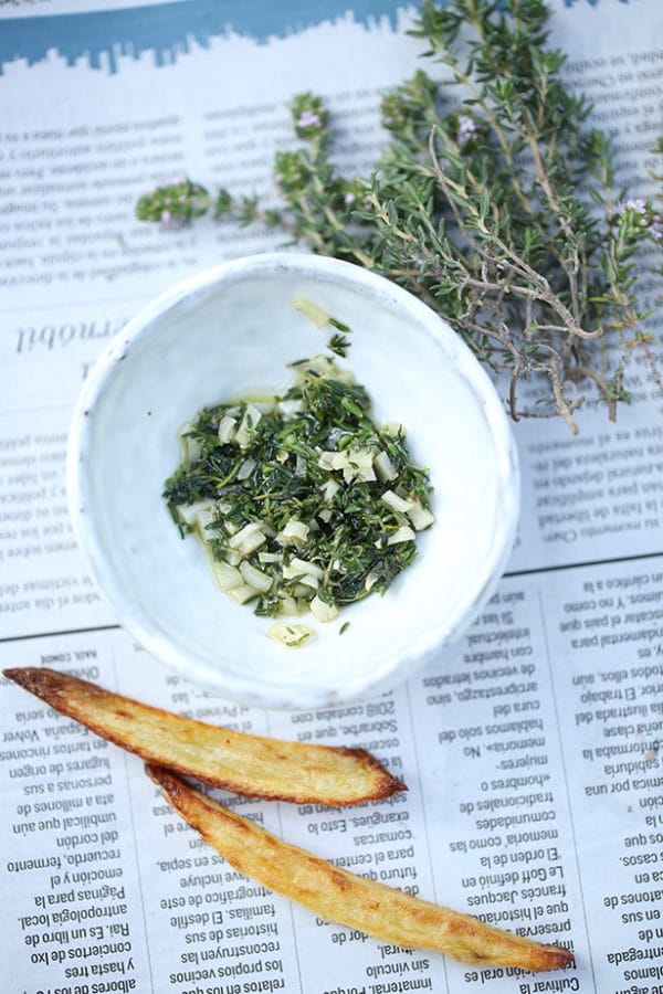 Geröstete Thymian-Knoblauch-Pommes - Wellcuisine