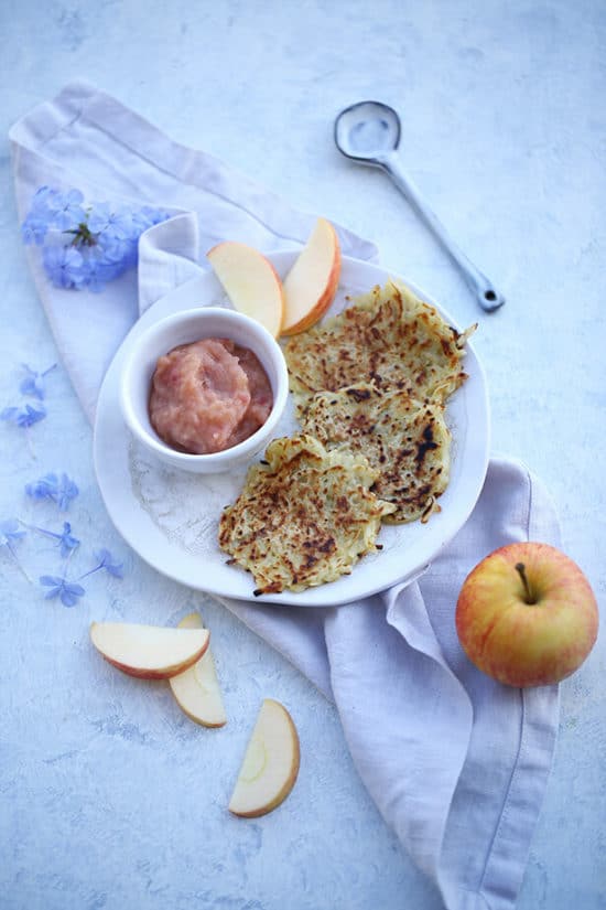 Kartoffelpuffer mit Apfelmus - Wellcuisine