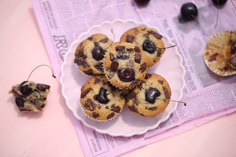 Schoko-Kirsch-Muffins - Wellcuisine